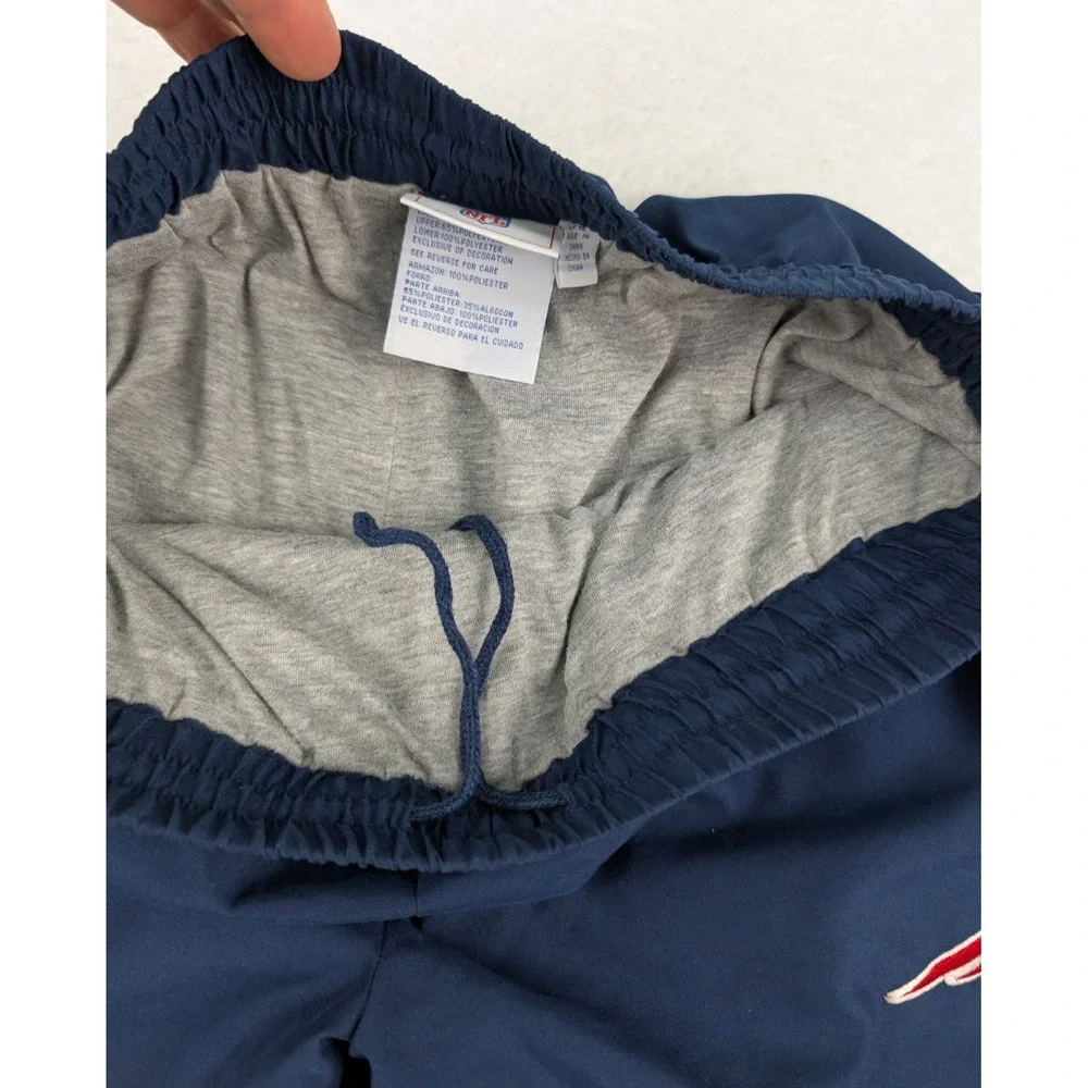 NFL New England Patriots Men's Large Navy Blue Zip Ankle Lined Track Pants